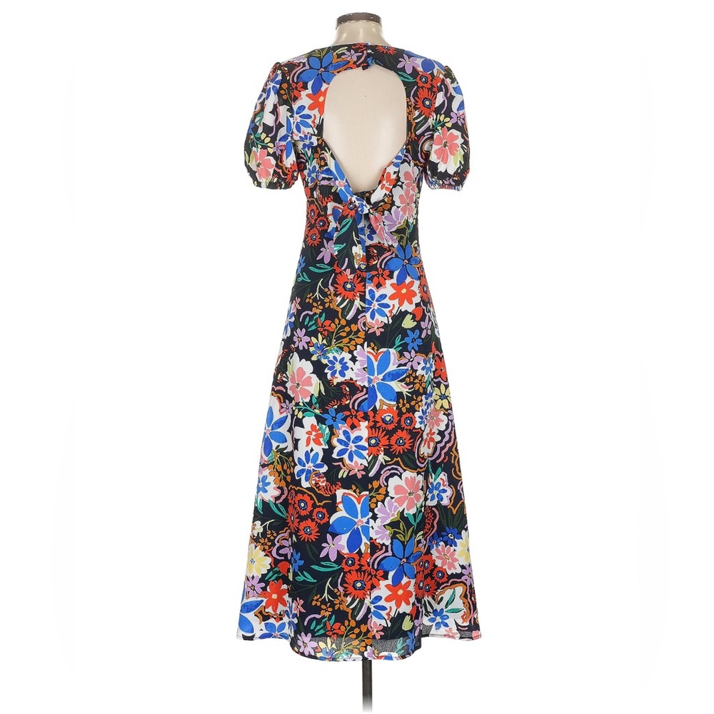 Donna Morgan Lainey Floral Open Back Midi Dress - Picture 6 of 7